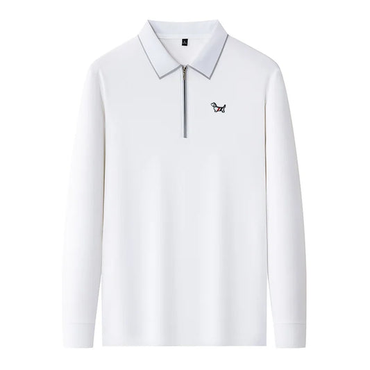 Designer Men's Lapel Long Sleeve Polo Shirt Spring New Cartoon Embroidery T-Shirt Top Versatile Fashion Business Men's Clothing