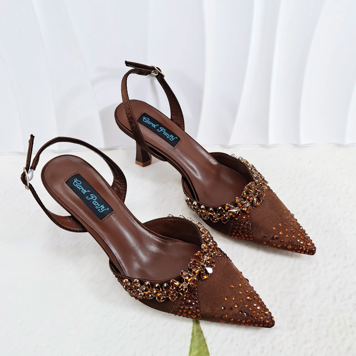 Italian Design Slip-on High Heels and Matching Three-Dimensional Bag Nigeria Party Pointed Shoes with Bag or a Pair of Shoes