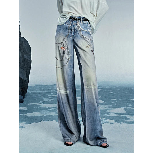 Women Denim Jean 2025 Spring New Long Pants 8518053