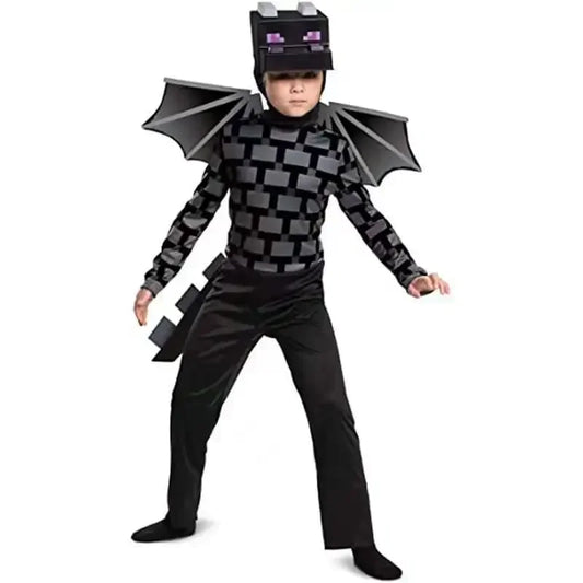 Game Craft My 3D Jumpsuit World Cosplay Costumes Halloween Boys Dragon Mine Outfit Bodysuit Carnival Party Stage Performance