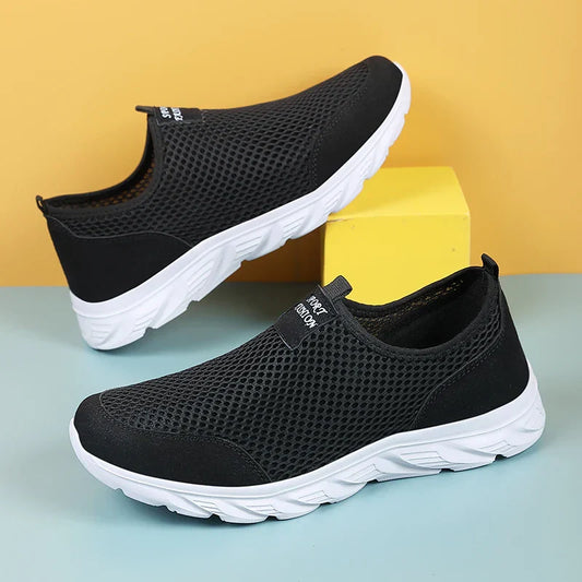 Lightweight Men Casual Shoes Breathable Slip on Male Casual Sneakers Anti-slip Men's Flats Outdoor Walking Shoes Size 38-46