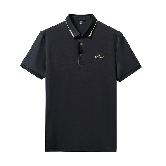 High End Brand 2024 Men's Summer New Luxury Printed Polo Shirt Trend Casual Breathable Versatile Lapel T-shirt Men's Clothing
