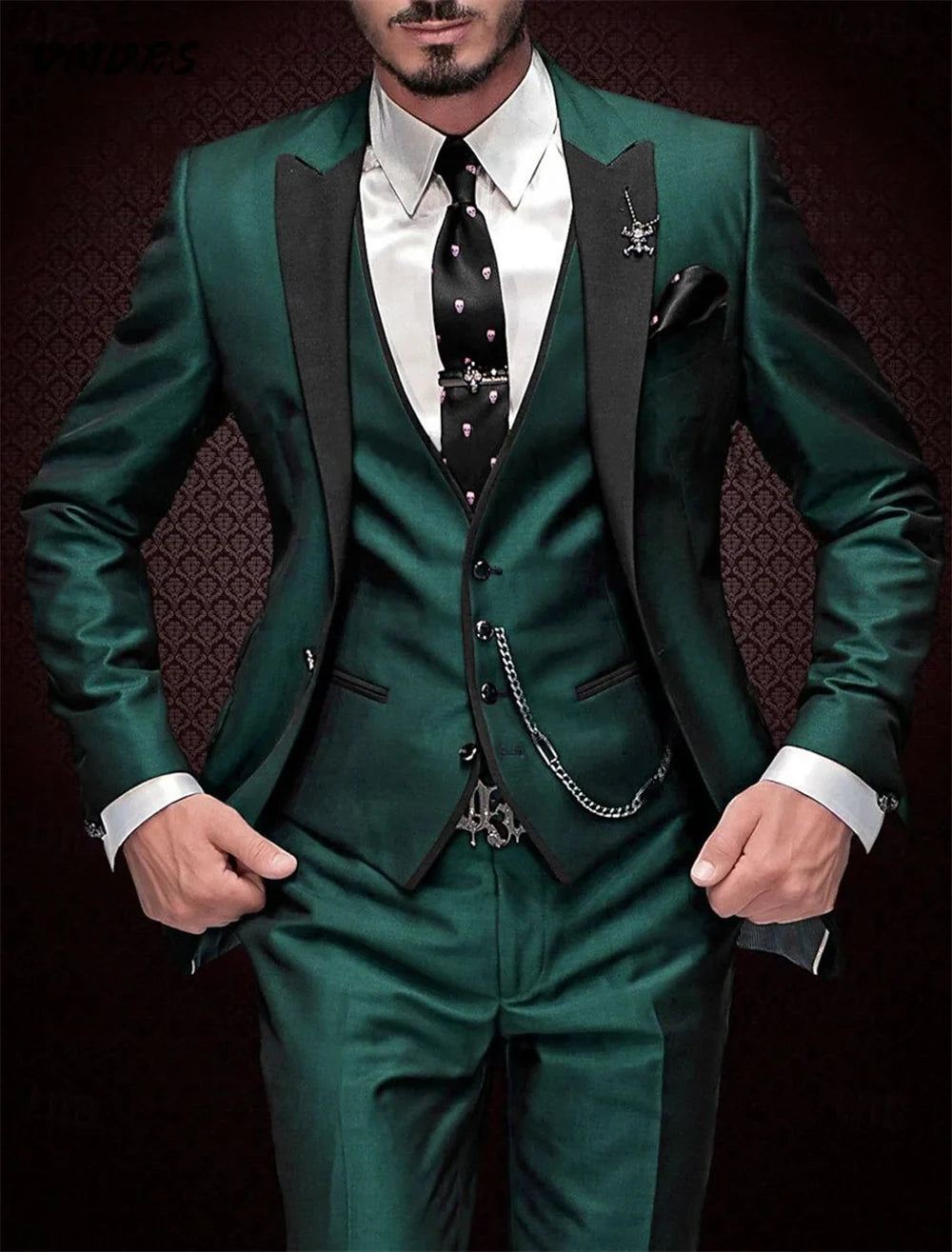 Elegant Men's suit pants vest three piece set Casual Western-style Men Suit Three-piece Set Business Attire For Men Fashionable