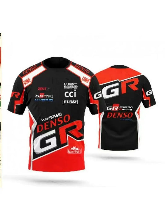 Toyota GR Gazoo Racing 3D Print Summer Short Sleeve Round Neck T-Shirt, Comfortable, Breathable, and Quick-Drying