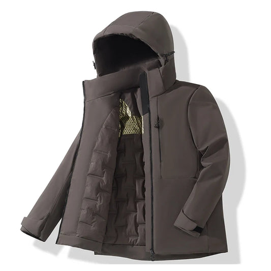 Warm Fleece Jacket Men Women Waterproof Windproof Winter Coat Unisex Outdoor Hiking Camping Skiing Climbing Windbreaker
