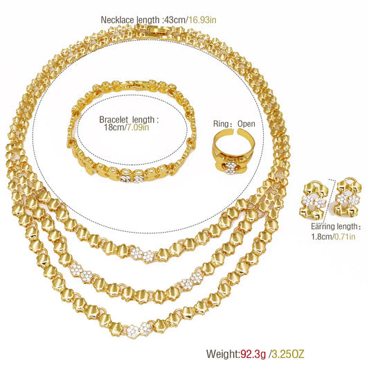 Gold Color Jewelry Sets For Women Necklace Sets For Women bijoux de mode ensembles de bijoux