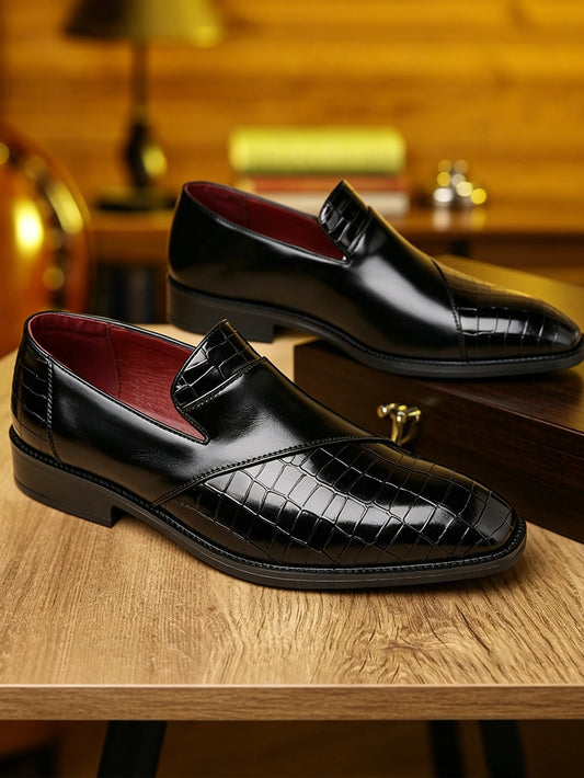Luxury Leather Shoes for Men Brand Derby Shoes for Men Pointed Toe Men's Formal Shoes Handmade Business Footwear 2026