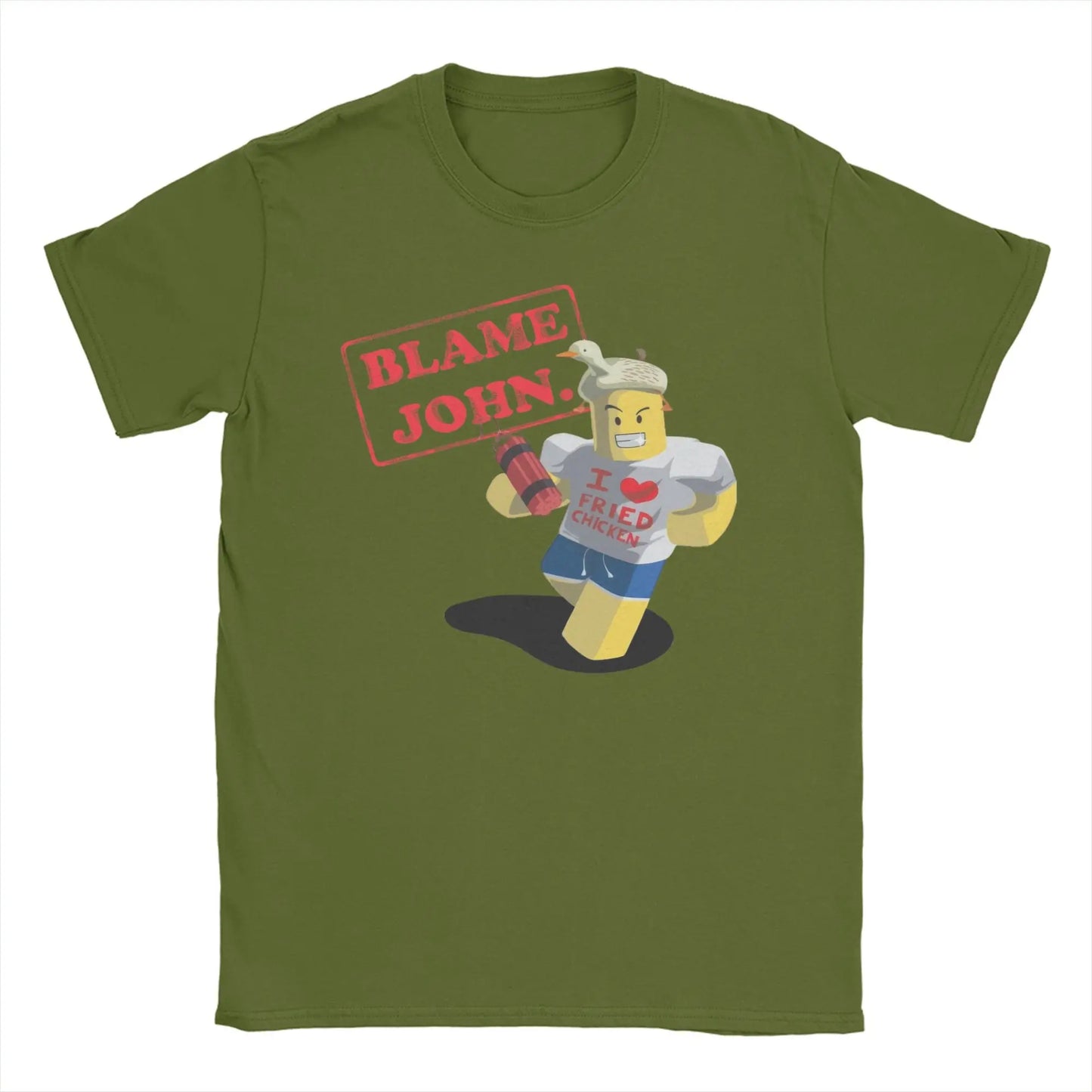 Shedletsky Blame John Forsaken Gaming T Shirts Meme 100% Cotton Tops Men Women Short Sleeve Tee Shirt Graphic Printed T-Shirts