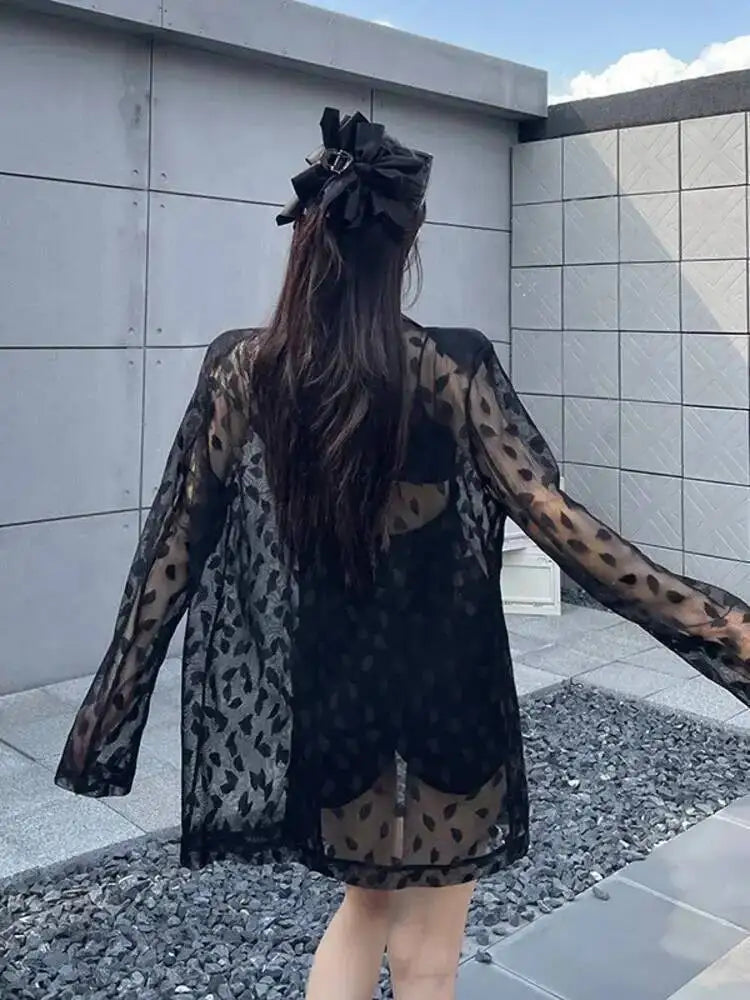Casual Style Versatile Lace Patchwork Hollow Out Long Sleeved Suit Jacket For Women Autumn 2026 New 05E01485