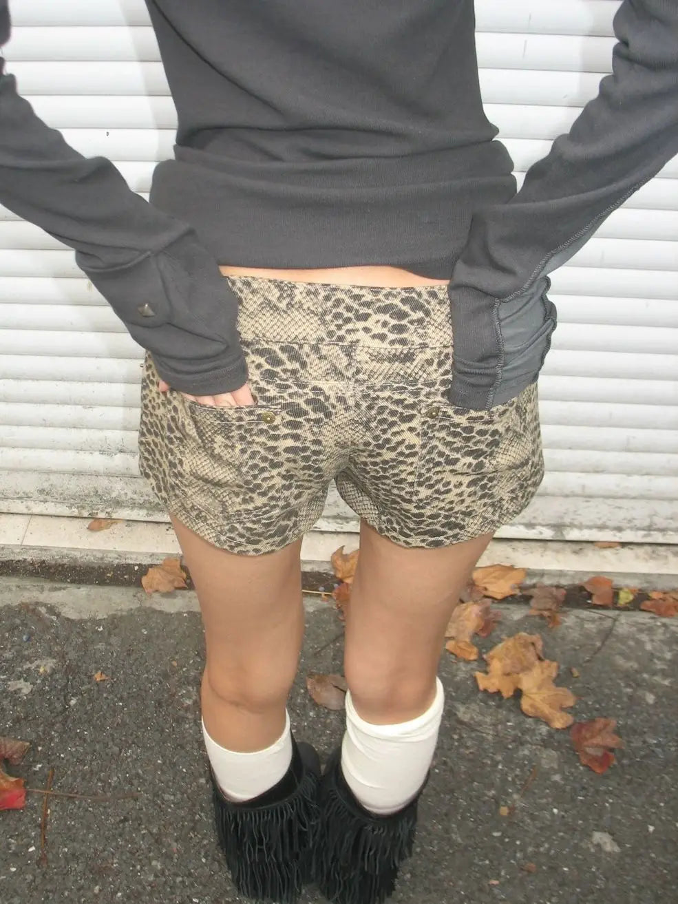 Vintage Leopard Printed Denim Shorts Women Sexy Y2k Low Waist Gyaru Streetwear Summer 2026 Grunge Female Short Jeans