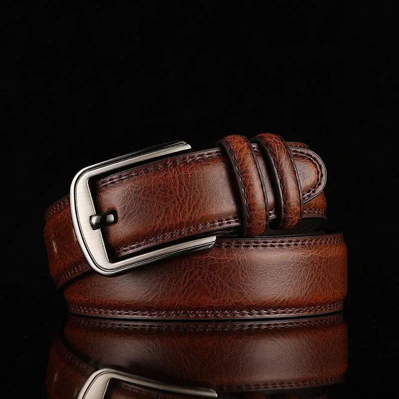 1Pc 3.7*110-130cm Men's 2nd Cowskin Leather Belts Male Designer Business Waistband Crafts for Adults Jeans Accessories
