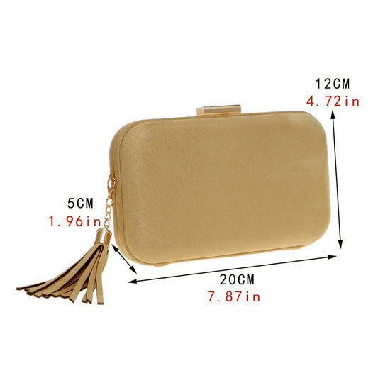 edding Bridal Tassel Evening Bags Purple Color Shoulder Chain Handbags Velvet Vintage Style Party Banquet Handbags