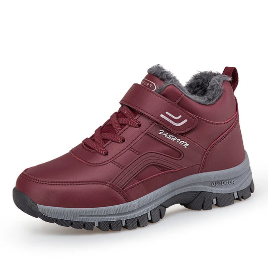 Winter Men's Snow Boots Women Slip On Winter Shoes Waterproof Comfortable Ankle Boots Sneakers Plush Hiking Walking Couple Shoes