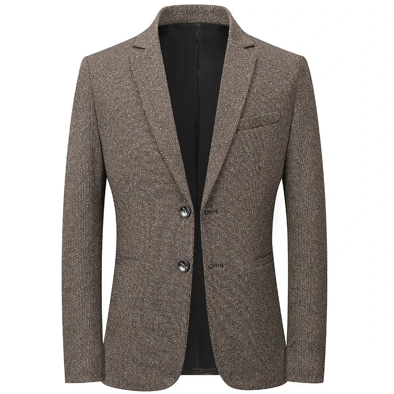 Brand 2026 Spring Autumn Retro Style Suit Blazers for Man 2 Button Slim Fit Social Business Blazer Jackets Men