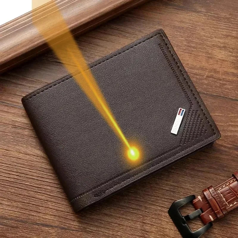 Engrave Custom Name Men's Short Frosted Leather Wallet Multi-Slot Coin Pocket Holder Men's Wallet Birthday Gift Anniversary Day