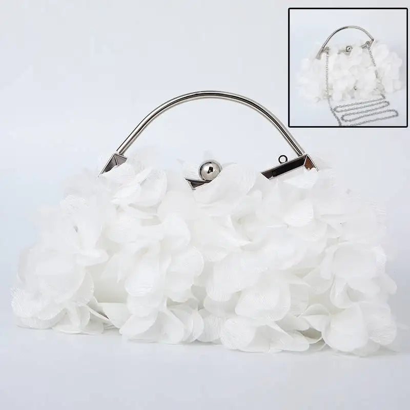 Flower Dinner Purse Designer Floral Chain Crossbody Bride Handbag Clutches Woman Petal Evening Party Clutch Wedding Dress Bag