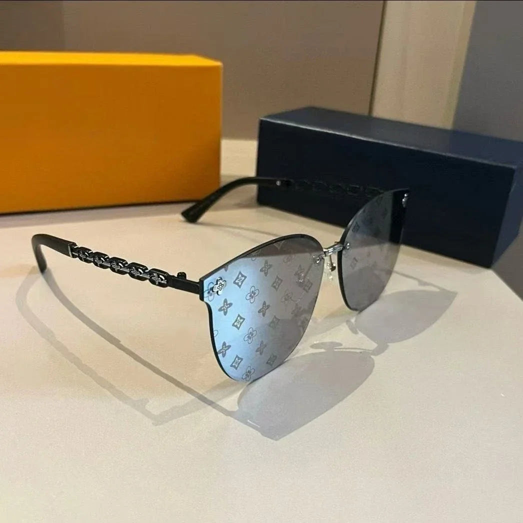 2025 Cat Eye Rimless Sunglasses Women New Fashion Luxury Brand Design Travel Sun Glasses Ladies Eyewear Shade UV400 Gafas De Sol