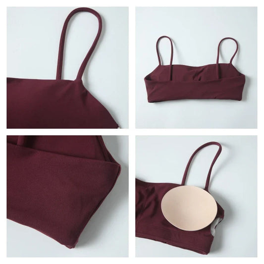 Summer Women Two Piece Gym Workout Set Female Bra Yoga Sets 2ps Shorts Fitness Wear Women Quick-Dry Camisole Sports Bra Suits