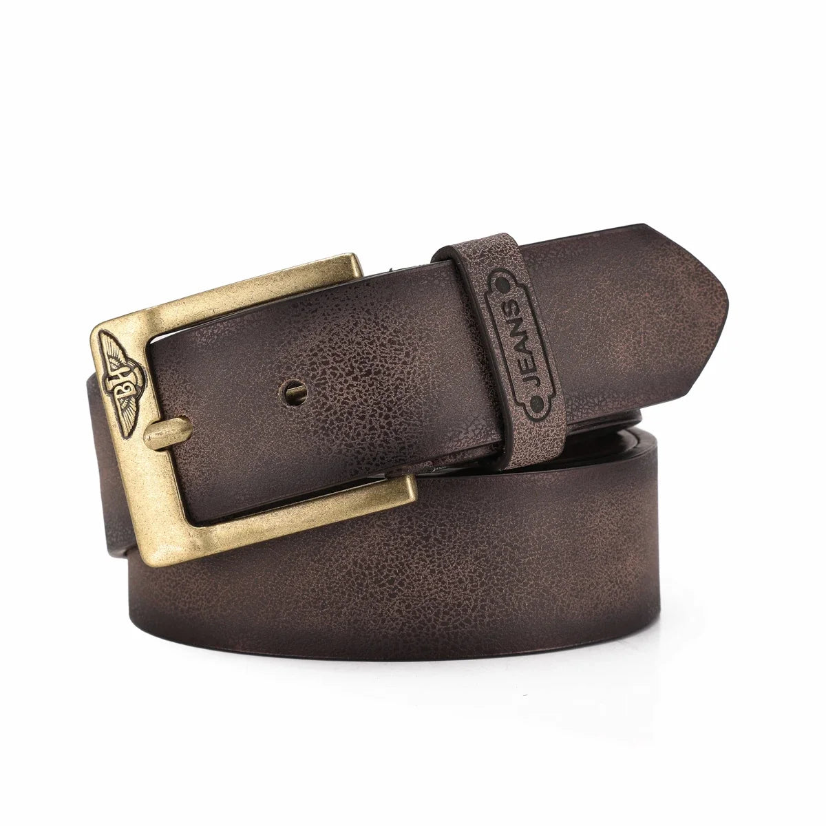 A Western-style PU Leather Belt for Both Men and Women, a Classic and Casual Retro Belt