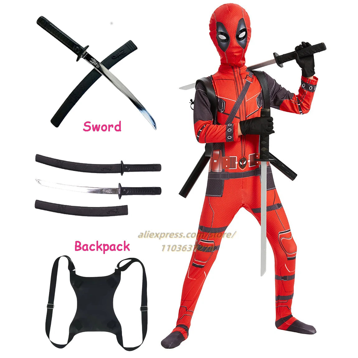 Superhero Costume Kids Super Hero Child Cosplay Costume Sword Kids Jumpsuit Girls Boy Costume For Child Halloween Carnival Suit