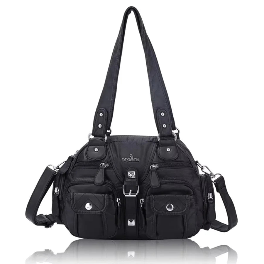 Vintage Women Handbags Fashion Satchel PU Shoulder Bag Top-handle Handbag Dumpling Pack Gifts Shoulder Bags Phone Money Pack