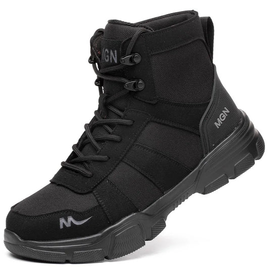 Camouflage Safety Boots Men and Women Work Indestructible Shoes Climbing Steel Toe Protective Boots Anti-puncture Safety Shoes