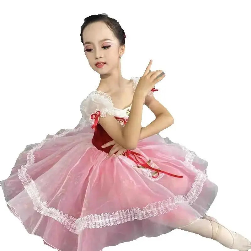 Children's Ballet Skirt Girls' Dance Skirt Campus Dance Programs Ballet Dancer Costumes Stage Collective Performance Costumes