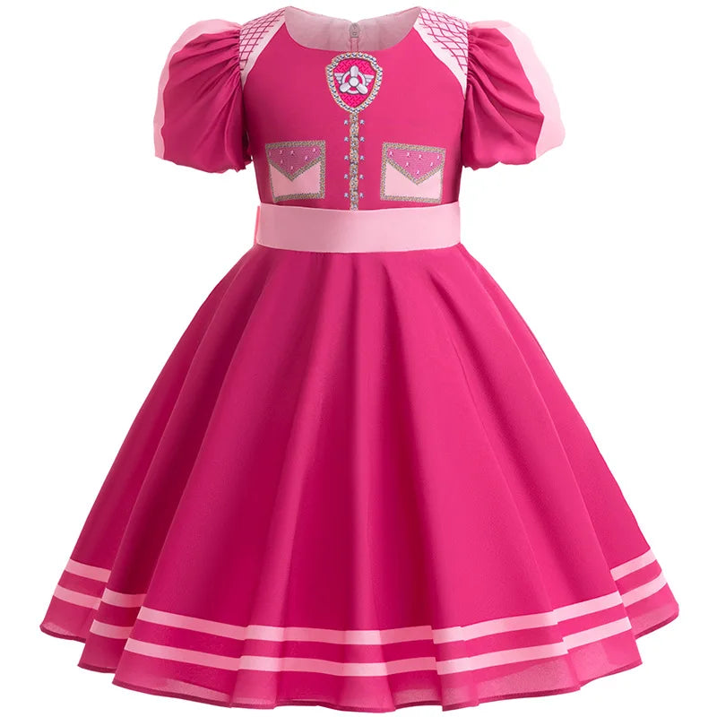 2026 Carnival Cartoon Dog Girls Cosplay Costume Children Anime Cartoon Number Tops Dress Up Skye Ryder Cute Clothing Boys set