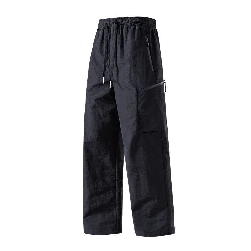 Hiking Women Pant Elastic Waist Waterproof Trouser Zippered Pockets Sport Pant Men Windproof Outdoor Cargo Pants Fishing Trouser