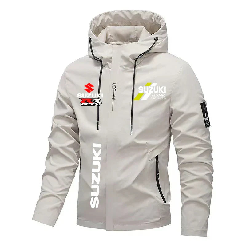 Men's Windproof Hooded Motorcycle Jacket 2026 Bestseller Suzuki High-Quality Autumn Winter Riding Sweatshirt
