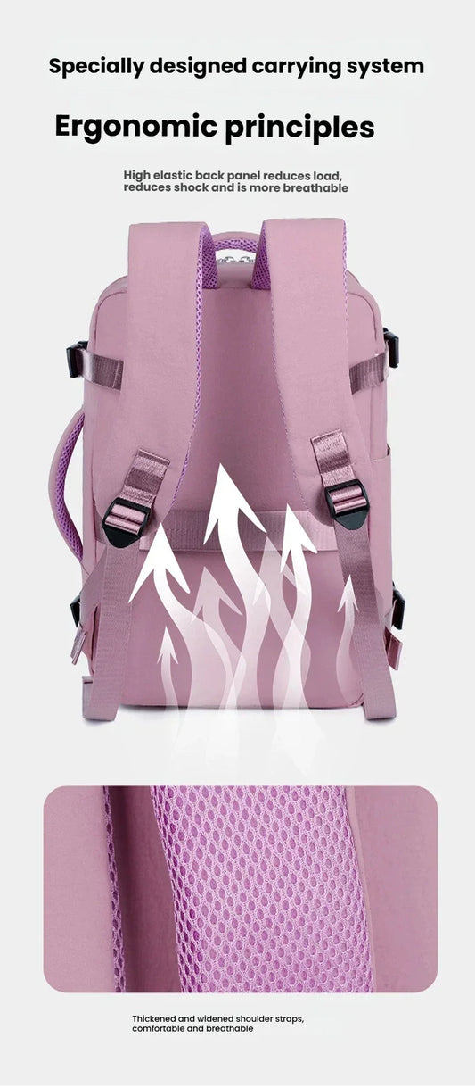 Women Men Hand Luggage Backpack Business College Laptop Travel Backpack Waterproof Carry on mochila viaje cabina avion 40x20x26