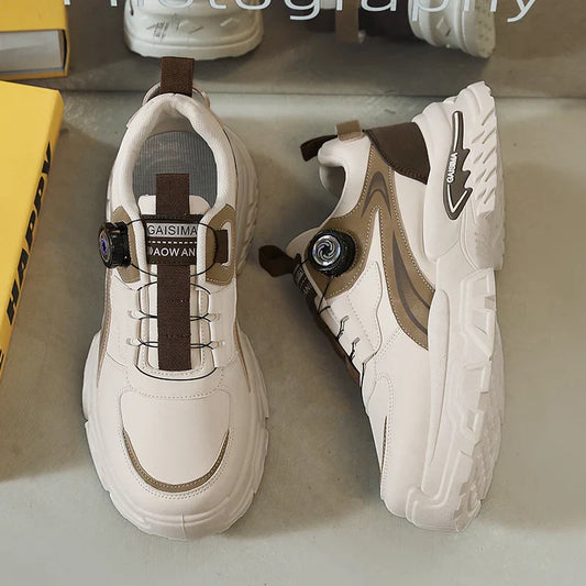 Autumn New Men's Versatile High-Top Trendy Thick-Soled Running Shoes Casual Fashion Sneakers Suitable for Outdoor Sports
