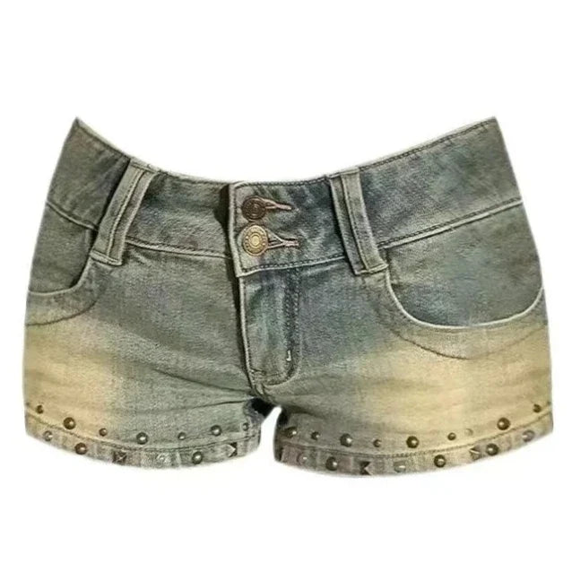 2026 Casual Women Denim Shorts Y2K Aesthetic High Waist 90s Streetwear Soft Grunge Egirl Style Comfort Beach Outfit New Fashion