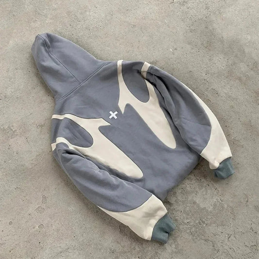 American Retro Letter Printed Devil Pattern Hoodie Y2k Harajuku Casual Couple Zipper Hoodies Sweatshirt Fashion Street Clothing