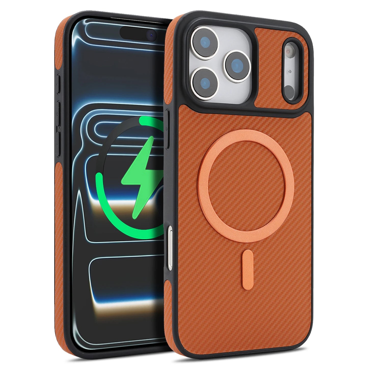 Luxury Carbon Fiber Magnetic Leather Phone Case For iPhone 17 Pro Max 16 Plus 15 14 13 12 For Magsafe Shockproof Slim Fit Cover