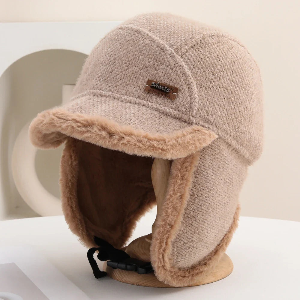 Russian Hat New Thick Warm Winter Htas for Men Women Fleece Lined Riding Hat Male Female Snow Ski Earflap Cap Bomber Hat