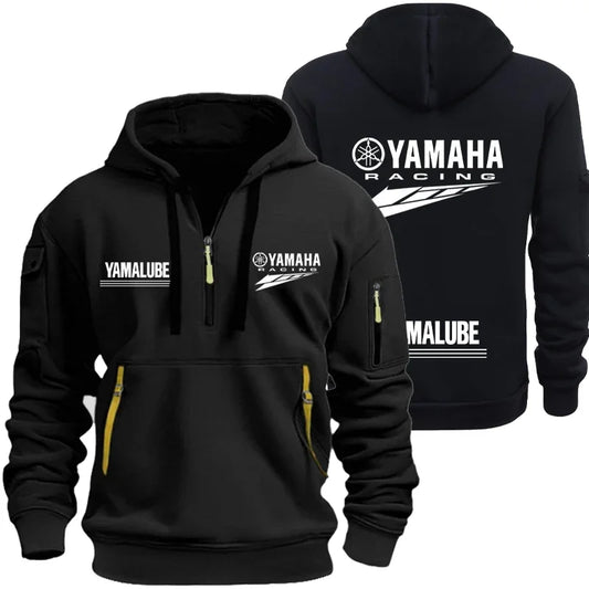 Spring/Autumn Men's Hooded Sweater with Zipper and Multiple Pockets Crewneck Shirt Men's Outdoor Sports Leisure Hoodie