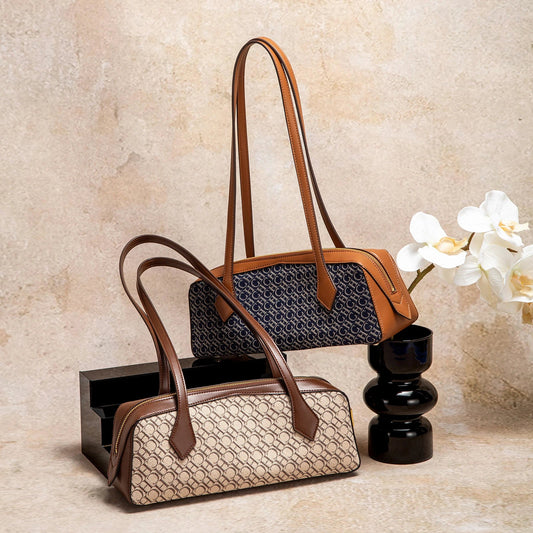 Designer Geometric Leather Totes Luxurious Bags in Artistic Patterns Leather Ergonomic Straps Combine Modern Versatility