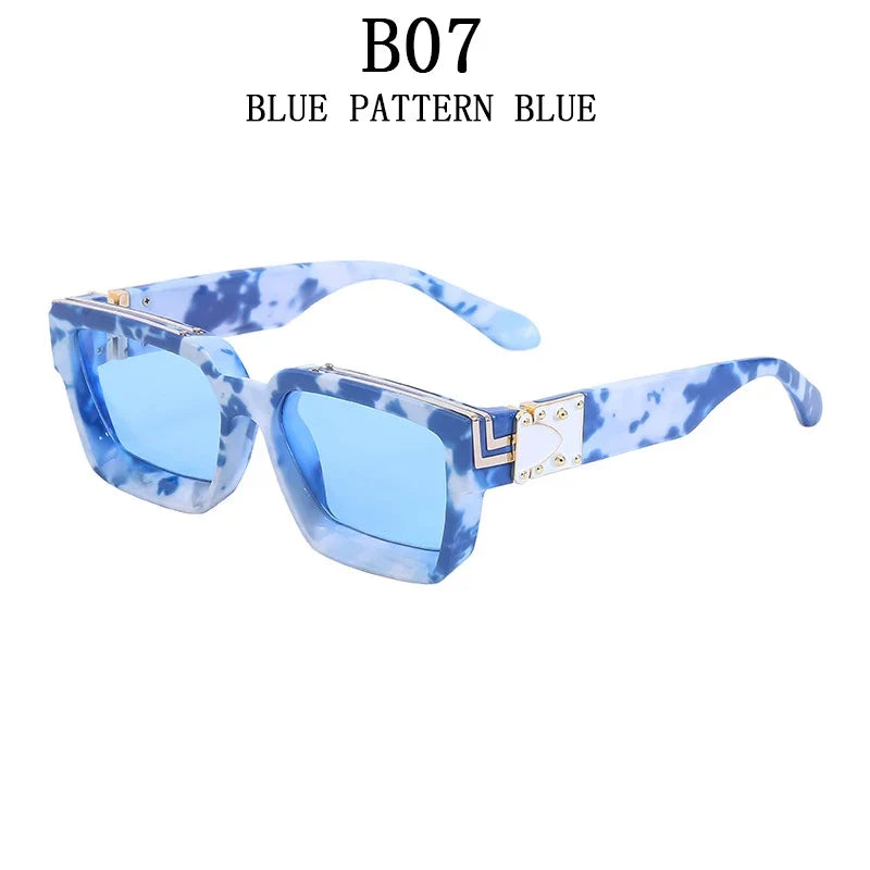 Millionaire Square Sunglasses For Men Vintage Luxury Sunglasses Women Retro Shades Fashion Glasses Gafas De Sol Sonnenbrille Sun