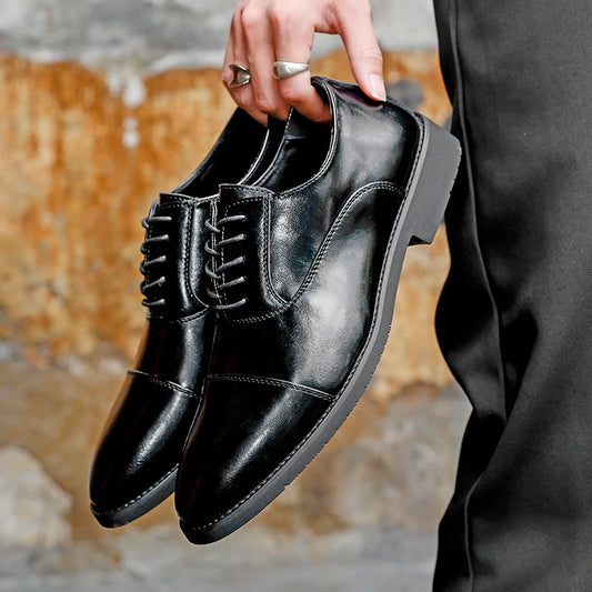 High Quality Men Genuine Leather Shoes Luxury Designer Oxford ShoesMale Business Office Brogue Dress Shoes for Men Wedding Shoe