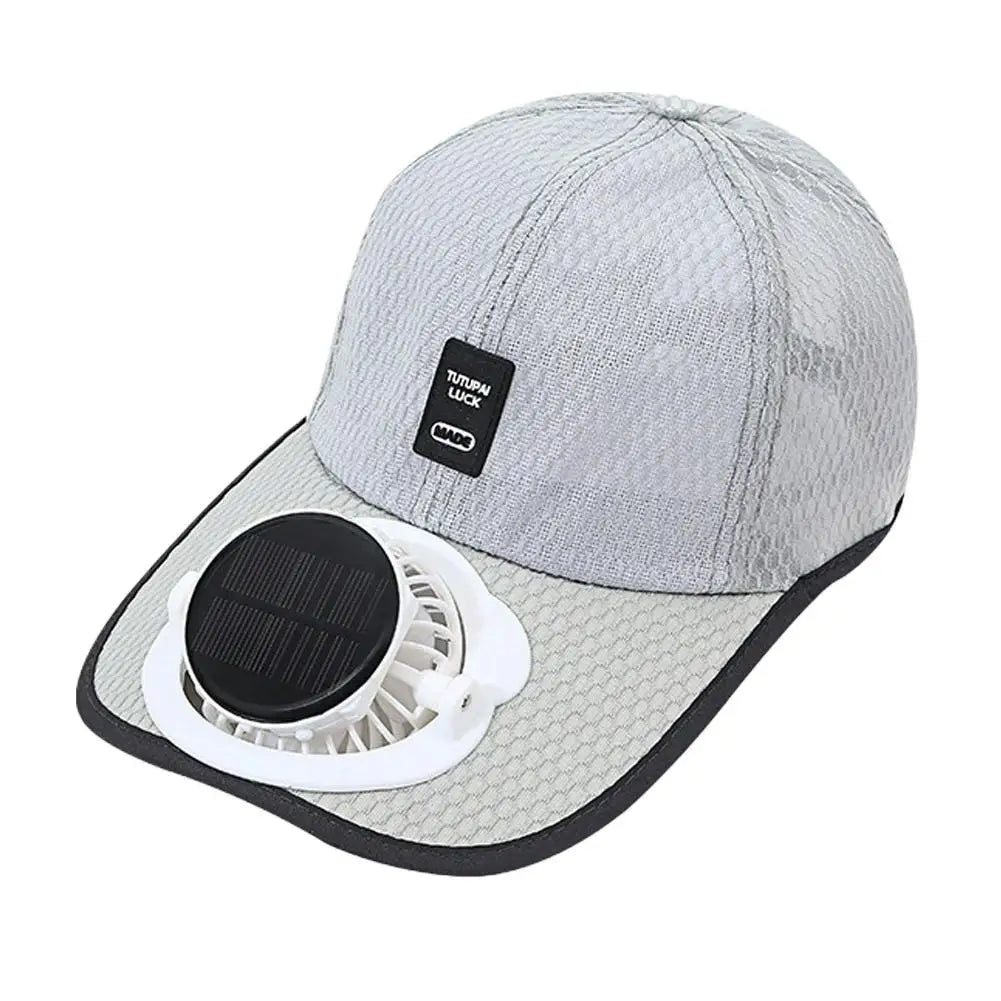 Breathable Sunhat with Solar Fan Sun Block Baseball Hat with Solar Fan USB Charging Fan Outdoor Sunhats Sunscreen Sunshade Hats