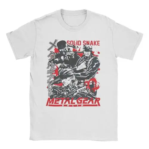 Men Women MGS1 Solid Snake Game T Shirt Metal Gear Cotton Tops Funny Short Sleeve O Neck Tees Classic T-Shirts