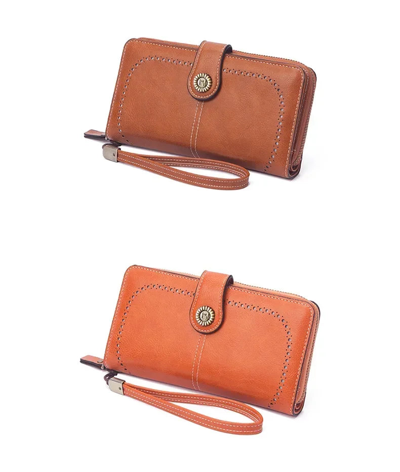High Quality Women Wallet Anti-theft Leather Wallets For Woman Long Zipper Large Ladies Clutch Bag Female Purse Card Holder