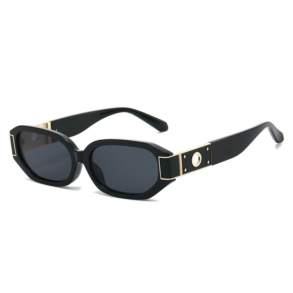 European American Polygon Small Sunglasses UV Protection Sun Glasses Multi Color Lens Women Street Fashion Outdoor Beach Shades