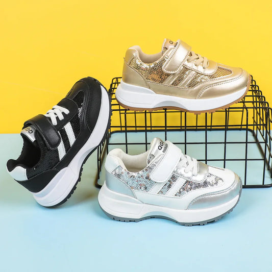 Children Leather Patchwork Sneaker 2025 Spring Autumn New Soft Bottom Casual Shoes School Sports Sneakers for Boys Girls