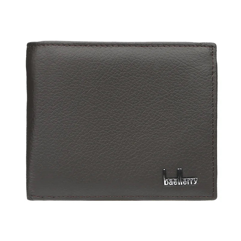 Men Genuine Cow Leather Wallet Card Holder Male Purse Short with Coin Pocket Leather Wallets for Men