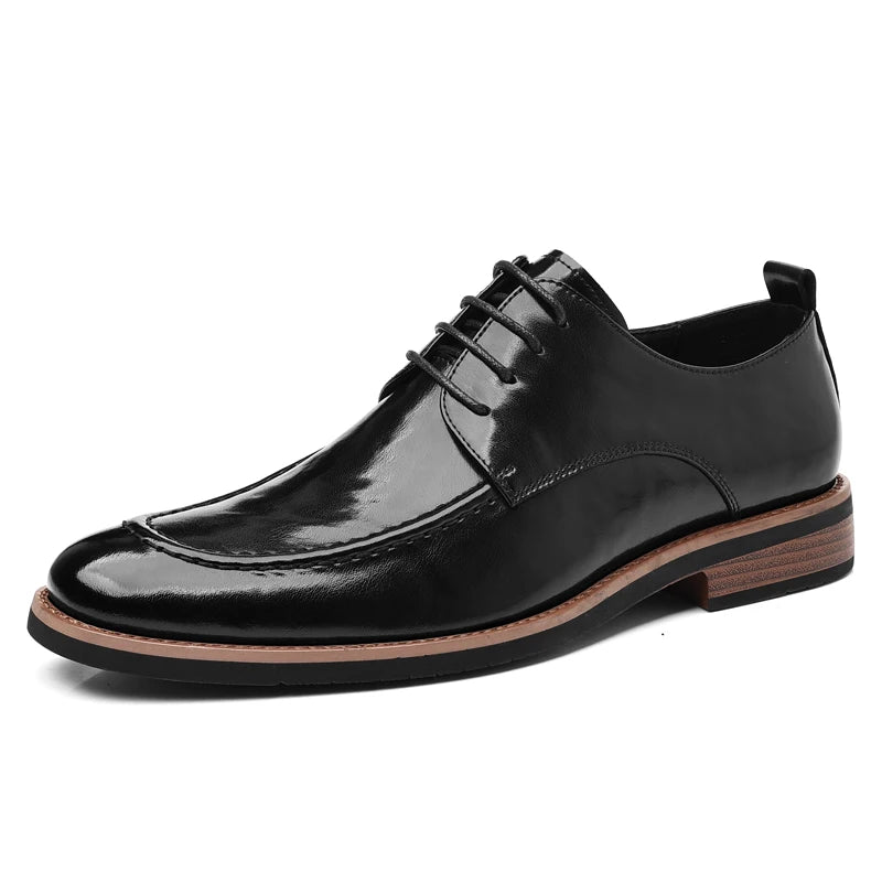 Men's Oxford Derby Dress Shoes Business Formal Casual Party Footwear Comfortable New Fashion Solid-Color Sneakers