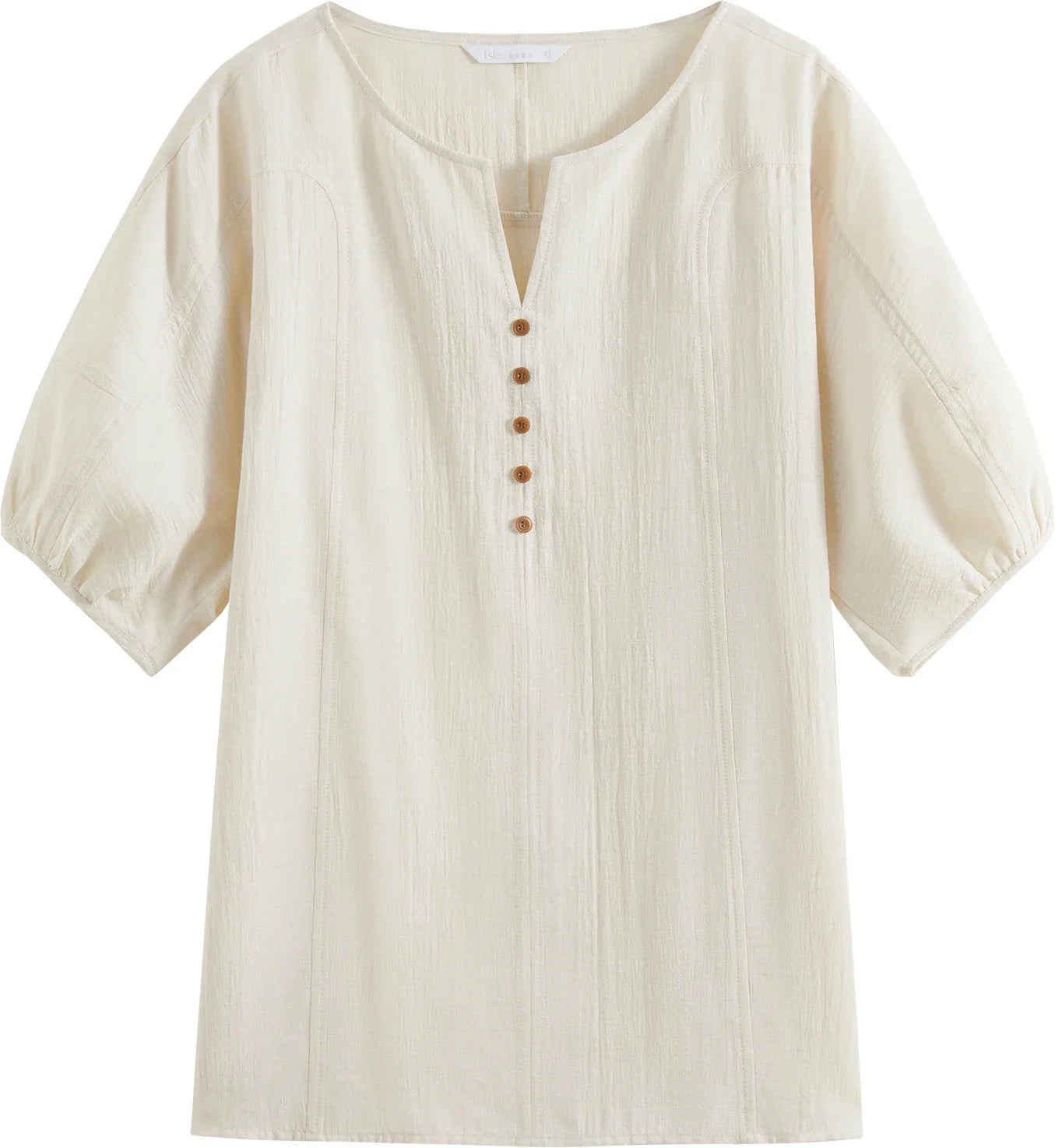 MInimalism Apricot Style Loose Short-sleeved Women Shirt 2025 Summer New Casual Small V-neck Sleeves Slim Top 25FS12246