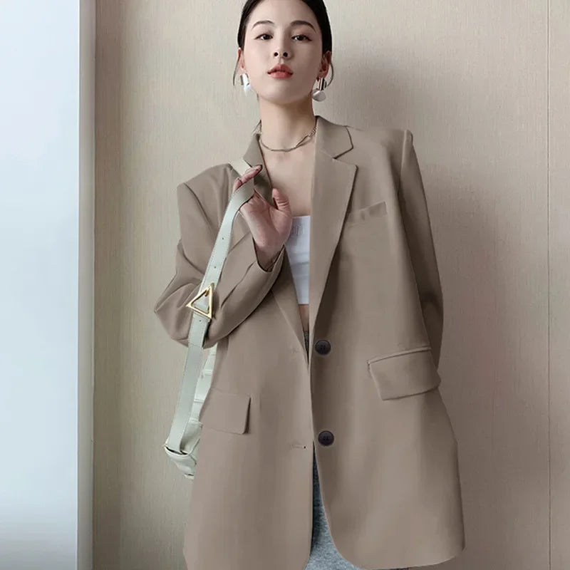 White Suit Jacket Female 2026 New Korean Version Loose Online Celebrity Casual Professional Fashion Small Suit Jacket