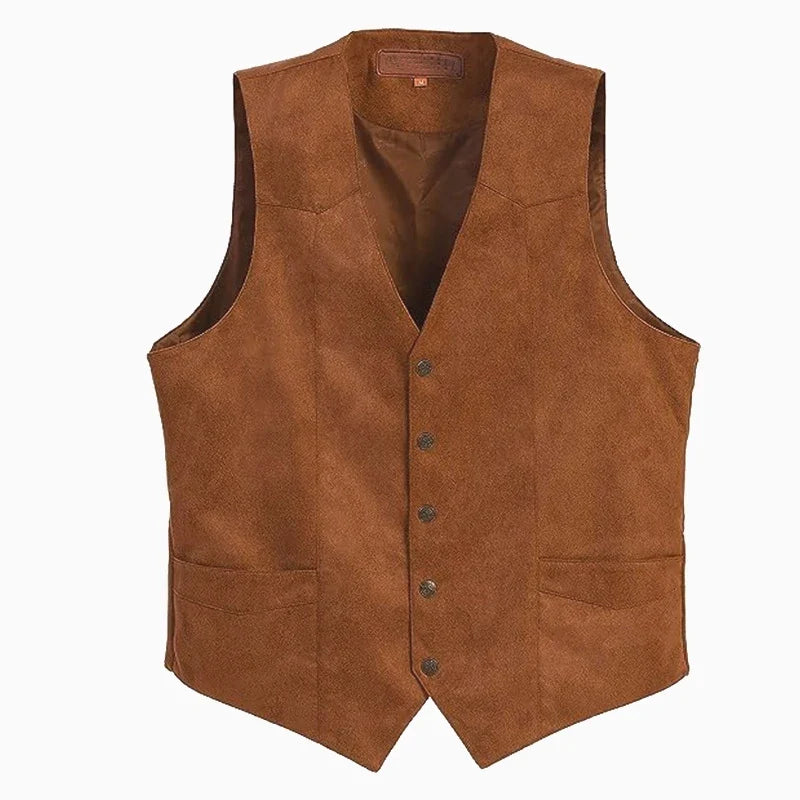 Plus Size Men's Suit Vest V-neck vest Slim Fit Casual Formal Business Dress Groomsman Outfit Retro New Waistcoat